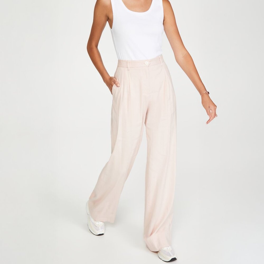 Rag & Bone Ivy Linen Trousers - Blush Pink - Size 0